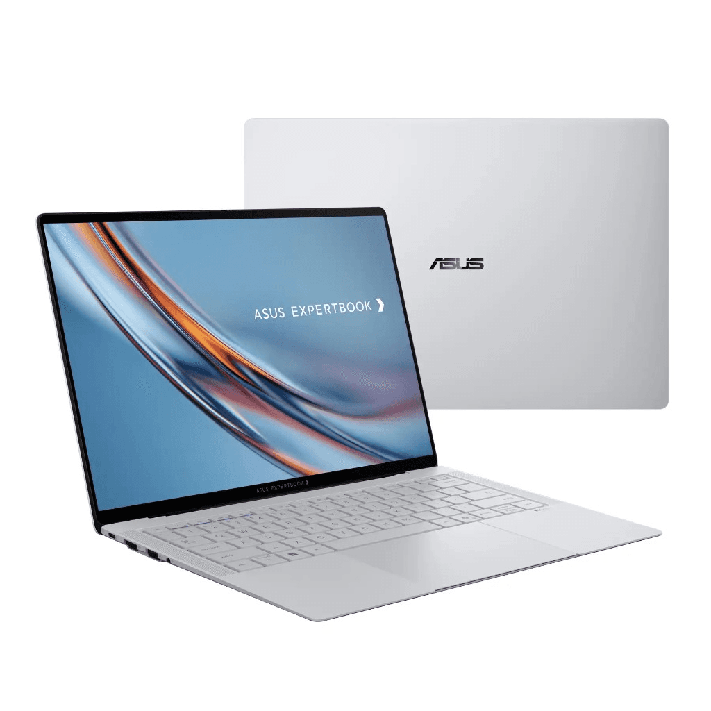 Ordinateur portable professionnel argenté
